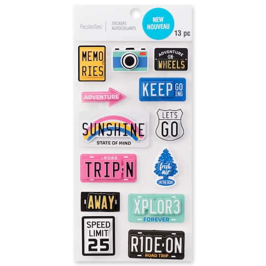 12 Pack: Travel Signs Stickers by Recollections™